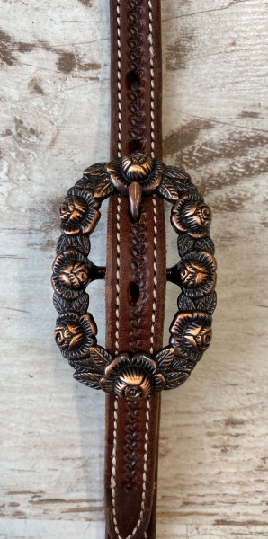 Buckle Flower copper antik